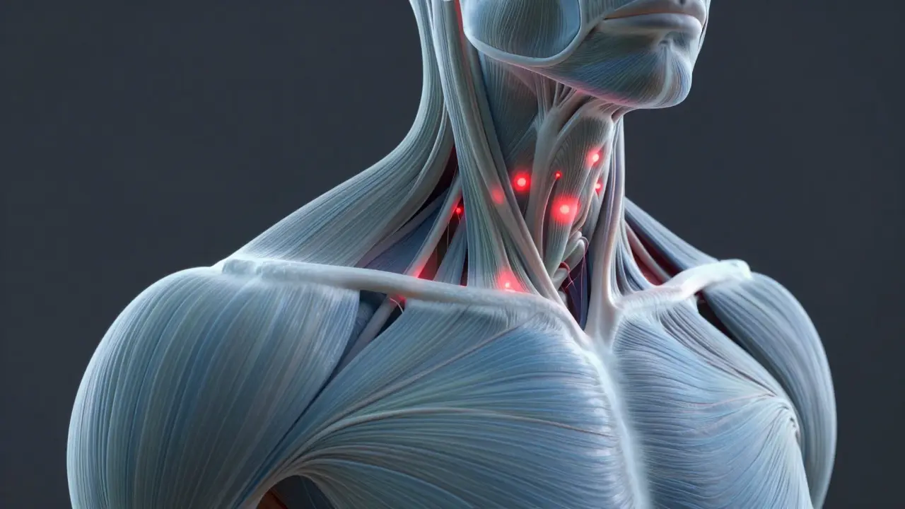 Anatomické zobrazení spouštěcích bodů ve svalech